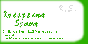 krisztina szava business card